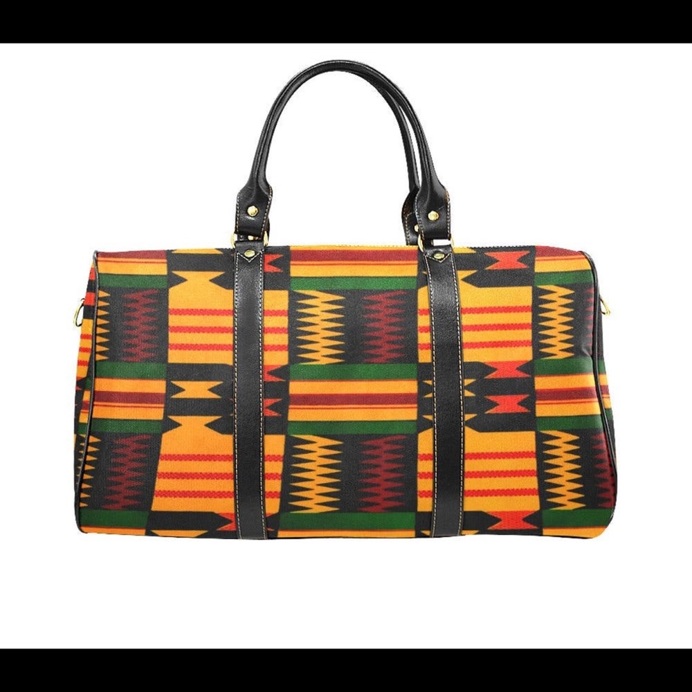 Orange Authentic Kente Carry on bag from West Africa